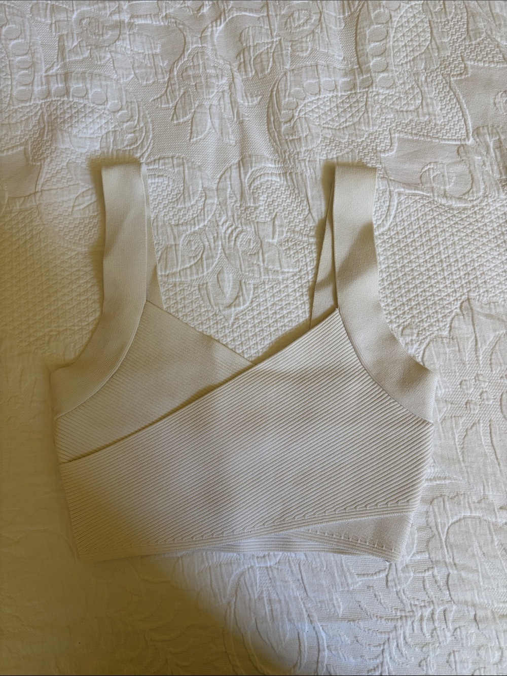 Babaton Ribbed Seamless Bralette in Cream